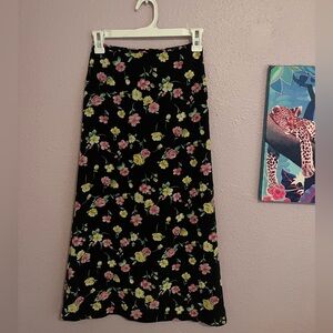 90s Vintage Floral Skirt